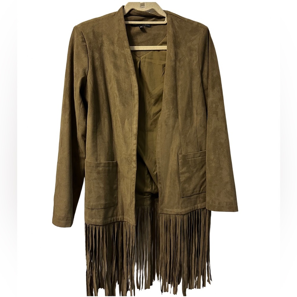 Saks Fifth Ave Fringe Suede Blazer